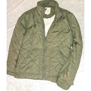 Anthropology Thred and Supply puffer Jacket Olive green size small